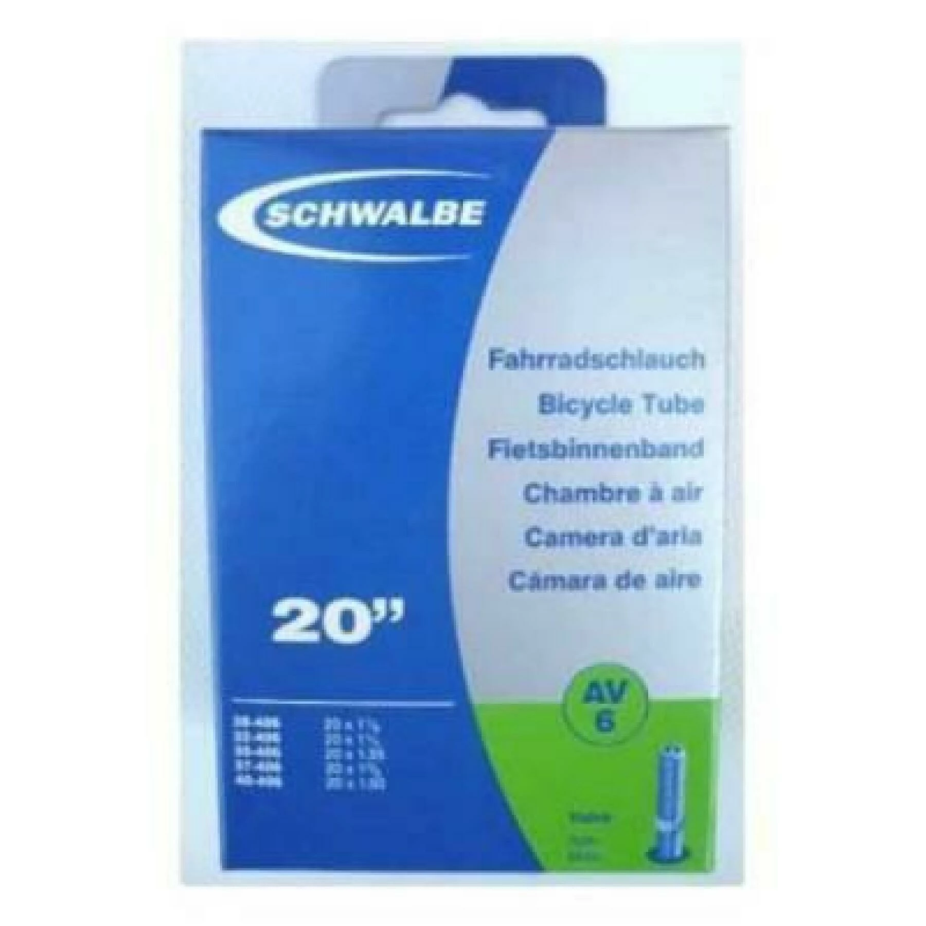 Chambre à Air Valve Schrader Schwalbe 20x1 1/8 40 Mm – Image 2