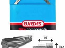 Câble De Frein 7x7 Fils Inox Ø1,5mm Avec V-nipple Ø5,5x10 Elvedes