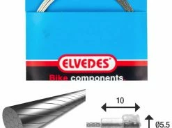 Câble De Frein 1x19 Fils Stainless Slick Ø1,5mm Tête En V Ø5,5x10 Elvedes