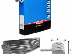 Câble De Frein 7x7 Fils Inox Ø1,5mm Tête En T Ø7x6mm Elvedes